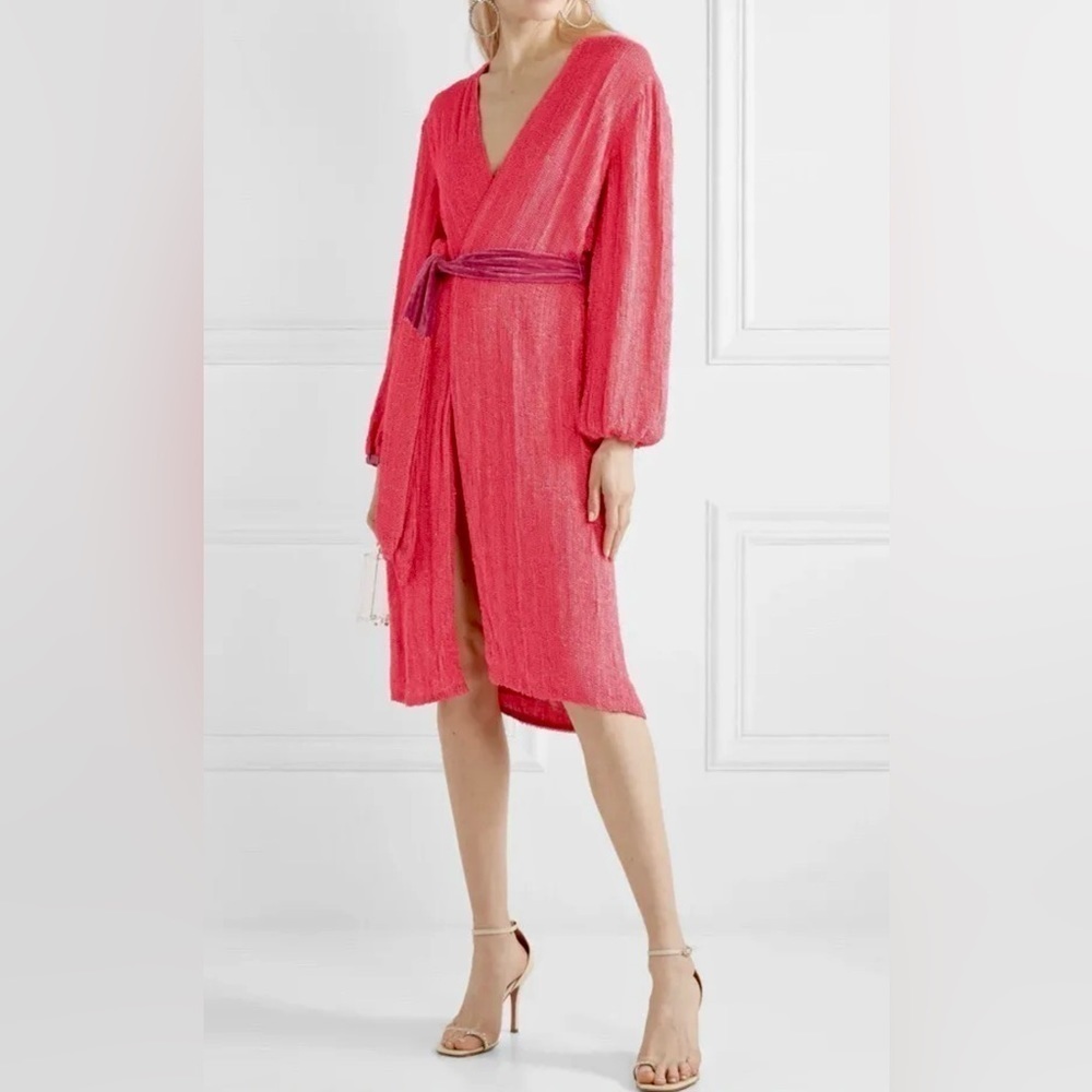 NWT Retrofete Audrey Sequin Dress in hot pink size S